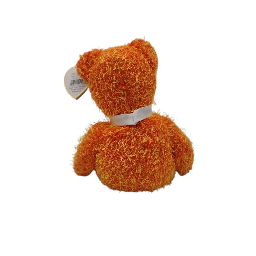 Ty Beanie Baby Pappa Bear Orange 2002 MWMT Father's Day Retired 04593 with Tie - Picture 5 of 11